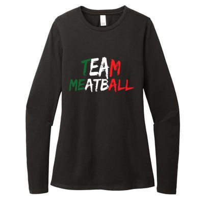 Team Meatball New Jersey Garden Nj Shore Italian Flag Vneck Womens CVC Long Sleeve Shirt