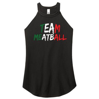 Team Meatball New Jersey Garden Nj Shore Italian Flag Vneck Women’s Perfect Tri Rocker Tank