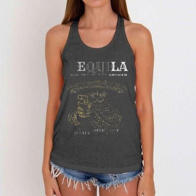 Tequila May Not Be The Answer But ItS Worth A Shot Women's Knotted Racerback Tank