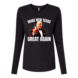 Trump Make New Year Great Again Happy New Years Eve Day 2025 Womens Cotton Relaxed Long Sleeve T-Shirt