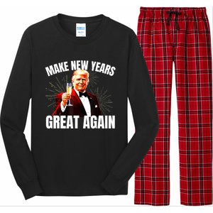 Trump Make New Year Great Again Happy New Years Eve Day 2025 Long Sleeve Pajama Set