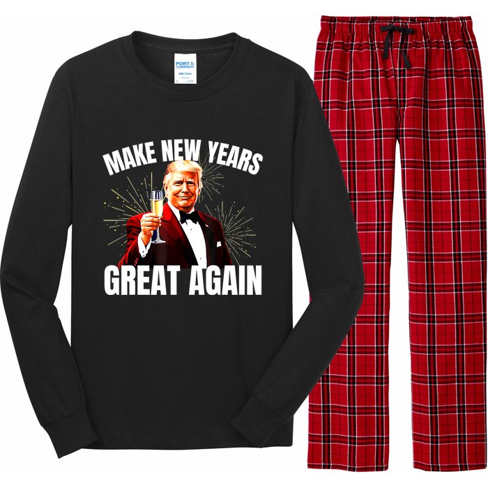 Trump Make New Year Great Again Happy New Years Eve Day 2025 Long Sleeve Pajama Set