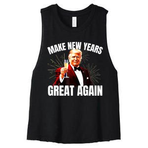 Trump Make New Year Great Again Happy New Years Eve Day 2025 Women's Racerback Cropped Tank