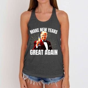 Trump Make New Year Great Again Happy New Years Eve Day 2025 Women's Knotted Racerback Tank