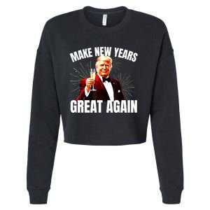 Trump Make New Year Great Again Happy New Years Eve Day 2025 Cropped Pullover Crew