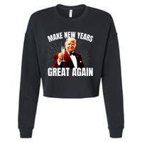 Trump Make New Year Great Again Happy New Years Eve Day 2025 Cropped Pullover Crew