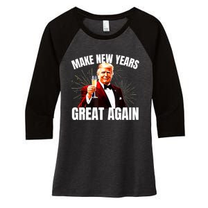 Trump Make New Year Great Again Happy New Years Eve Day 2025 Women's Tri-Blend 3/4-Sleeve Raglan Shirt