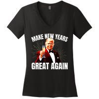 Trump Make New Year Great Again Happy New Years Eve Day 2025 Women's V-Neck T-Shirt