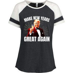 Trump Make New Year Great Again Happy New Years Eve Day 2025 Enza Ladies Jersey Colorblock Tee