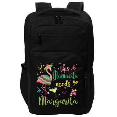 This Mamacita Needs A Margarita Fiesta Flamingo Impact Tech Backpack
