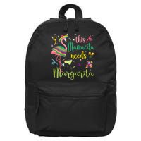This Mamacita Needs A Margarita Fiesta Flamingo 16 in Basic Backpack