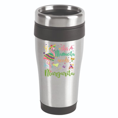 This Mamacita Needs A Margarita Fiesta Flamingo 16oz Travel Tumbler
