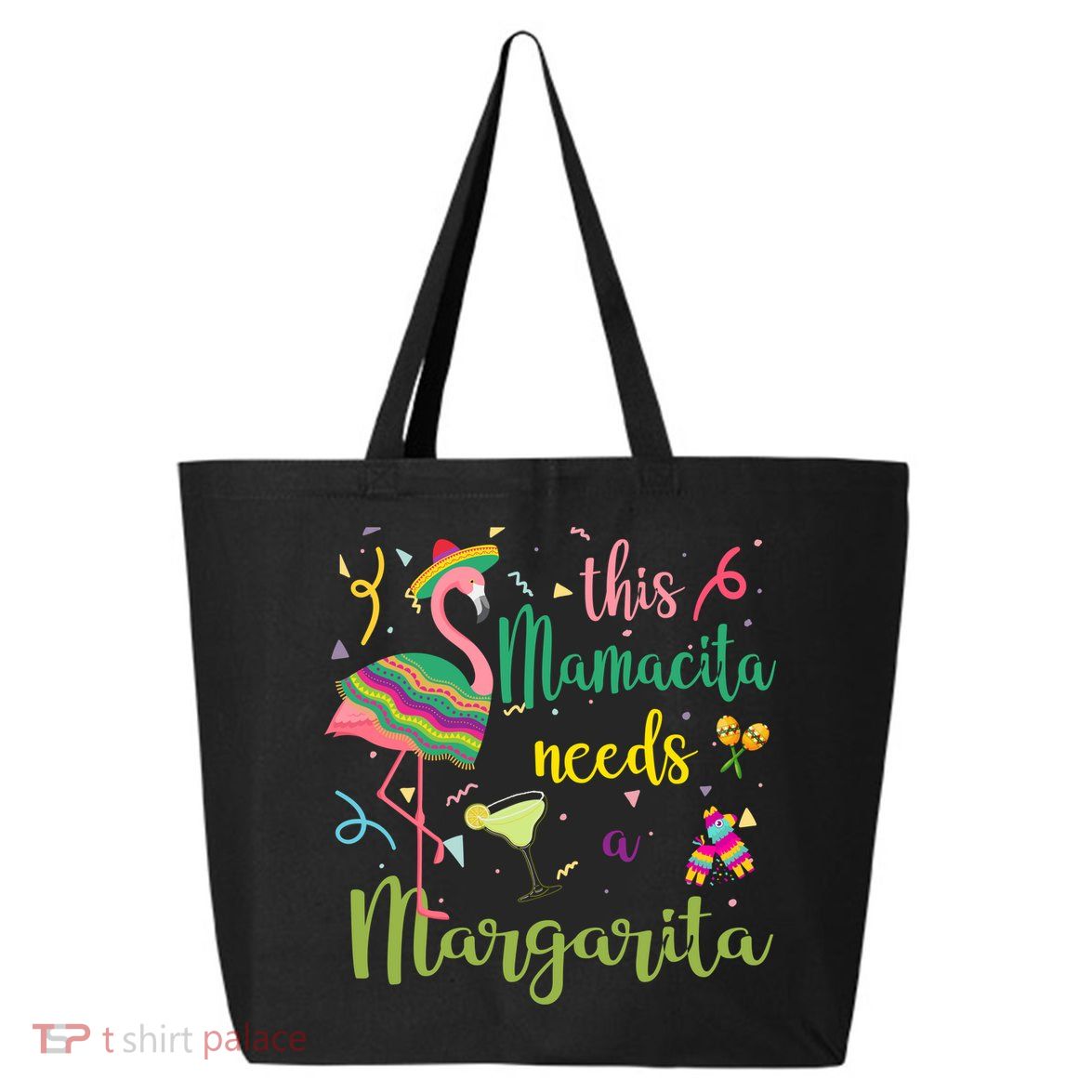 This Mamacita Needs A Margarita Fiesta Flamingo 25L Jumbo Tote