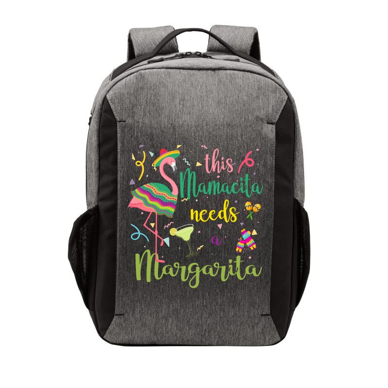 This Mamacita Needs A Margarita Fiesta Flamingo Vector Backpack
