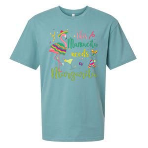 This Mamacita Needs A Margarita Fiesta Flamingo Sueded Cloud Jersey T-Shirt