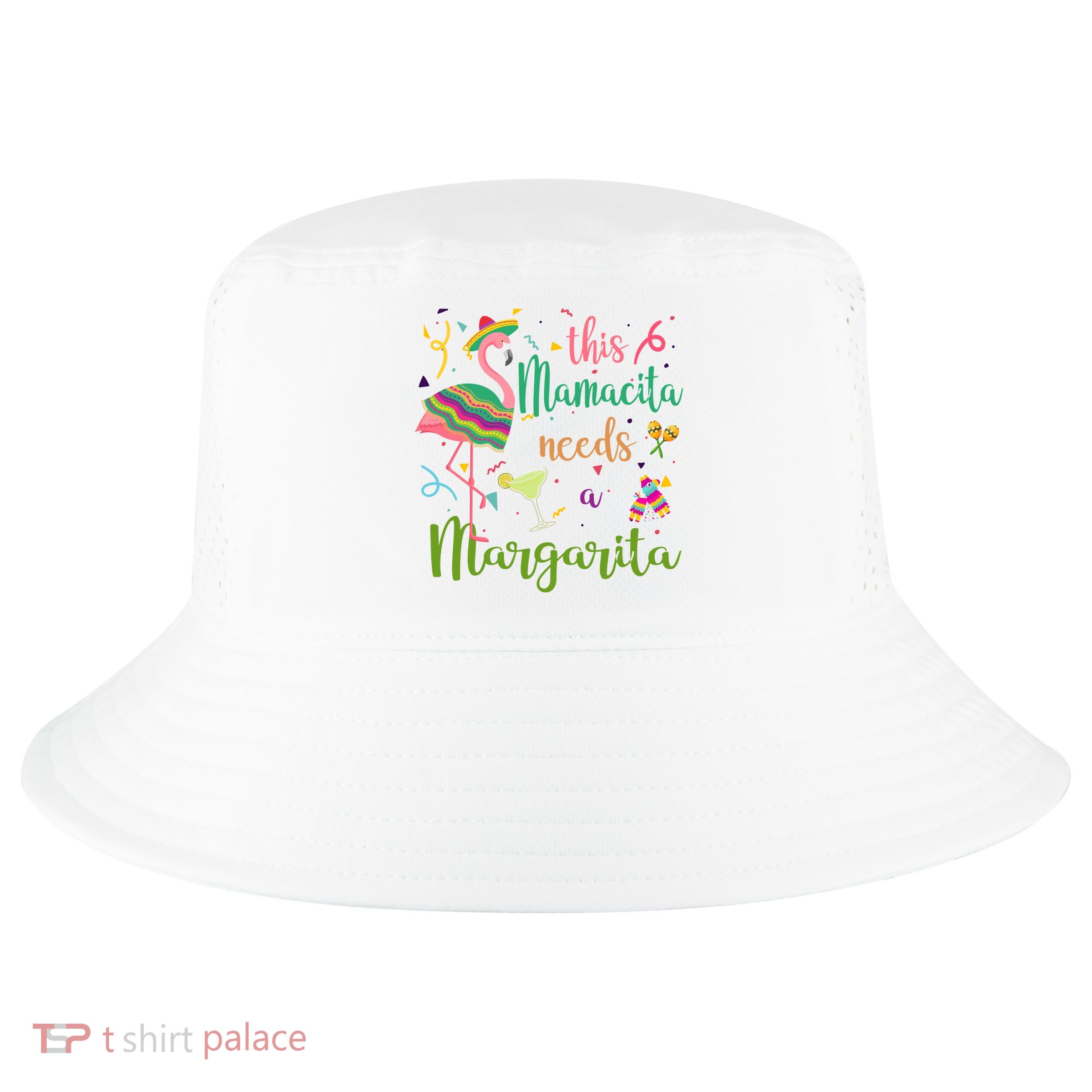 This Mamacita Needs A Margarita Fiesta Flamingo Cool Comfort Performance Bucket Hat