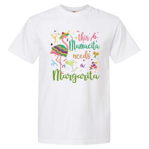 This Mamacita Needs A Margarita Fiesta Flamingo Garment-Dyed Heavyweight T-Shirt