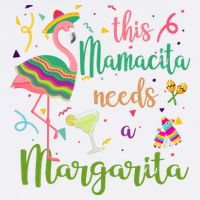 This Mamacita Needs A Margarita Fiesta Flamingo USA-Made Doggie Bandana