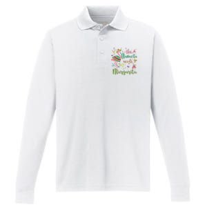 This Mamacita Needs A Margarita Fiesta Flamingo Performance Long Sleeve Polo