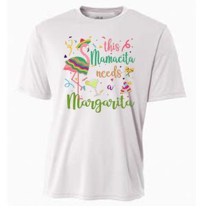 This Mamacita Needs A Margarita Fiesta Flamingo Cooling Performance Crew T-Shirt