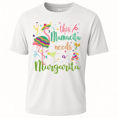 This Mamacita Needs A Margarita Fiesta Flamingo Performance Shirt