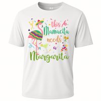 This Mamacita Needs A Margarita Fiesta Flamingo Cooling Performance Crew T-Shirt