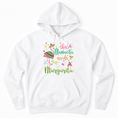 This Mamacita Needs A Margarita Fiesta Flamingo Hoodie
