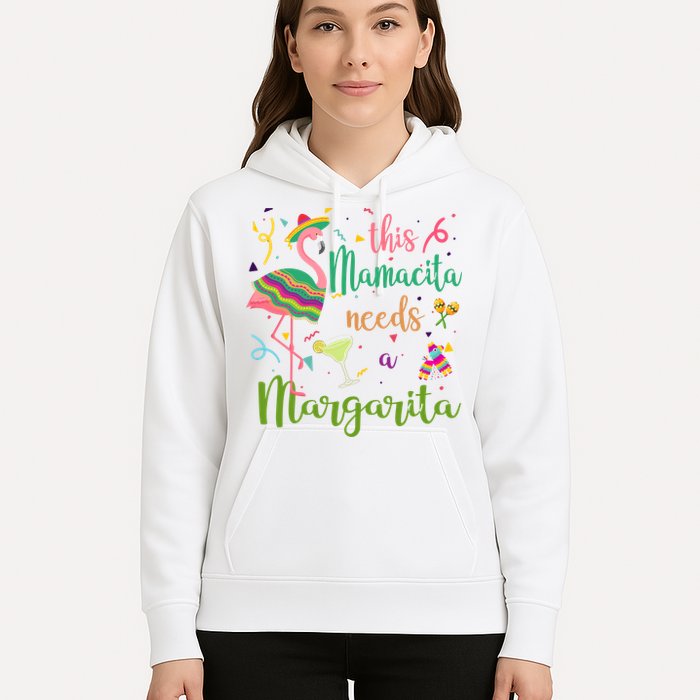This Mamacita Needs A Margarita Fiesta Flamingo Hoodie