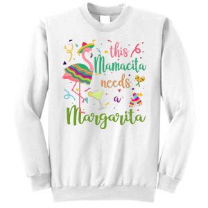 This Mamacita Needs A Margarita Fiesta Flamingo Sweatshirt