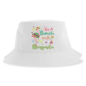 This Mamacita Needs A Margarita Fiesta Flamingo Sustainable Bucket Hat