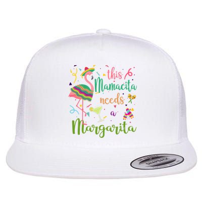 This Mamacita Needs A Margarita Fiesta Flamingo Flatbill Hat