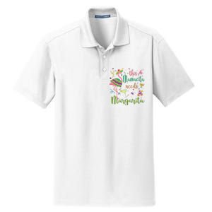 This Mamacita Needs A Margarita Fiesta Flamingo Dry Zone Grid Polo