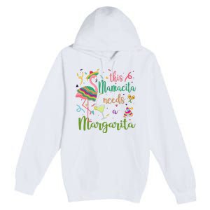 This Mamacita Needs A Margarita Fiesta Flamingo Premium Pullover Hoodie