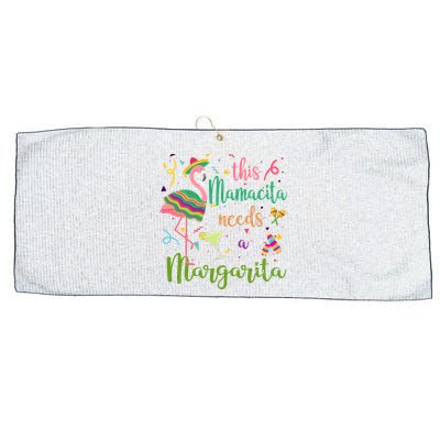 This Mamacita Needs A Margarita Fiesta Flamingo Large Microfiber Waffle Golf Towel