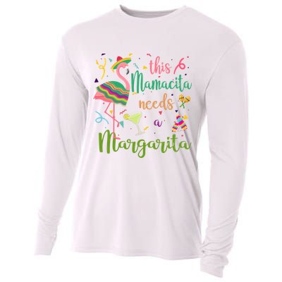 This Mamacita Needs A Margarita Fiesta Flamingo Cooling Performance Long Sleeve Crew