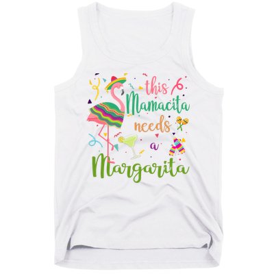 This Mamacita Needs A Margarita Fiesta Flamingo Tank Top