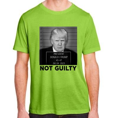 Trump Mugshot Not Guilty 4547 President Trump Arrest Adult ChromaSoft Performance T-Shirt