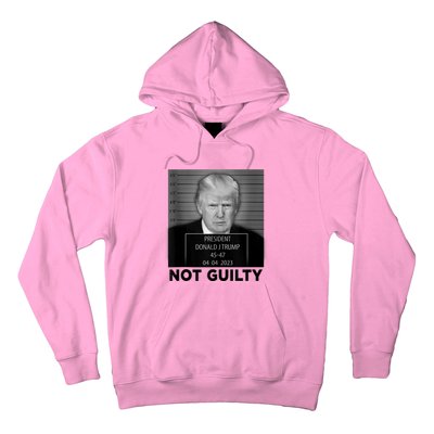 Trump Mugshot Not Guilty 4547 President Trump Arrest Hoodie