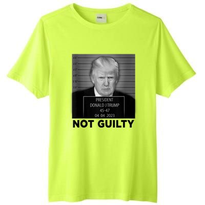 Trump Mugshot Not Guilty 4547 President Trump Arrest Tall Fusion ChromaSoft Performance T-Shirt