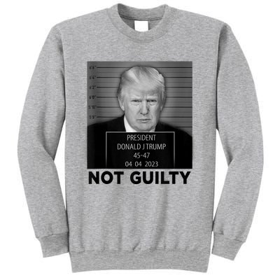 Trump Mugshot Not Guilty 4547 President Trump Arrest Sweatshirt