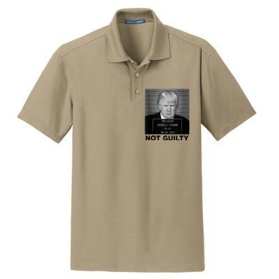 Trump Mugshot Not Guilty 4547 President Trump Arrest Dry Zone Grid Polo