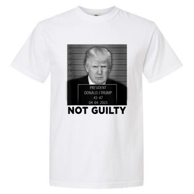 Trump Mugshot Not Guilty 4547 President Trump Arrest Garment-Dyed Heavyweight T-Shirt