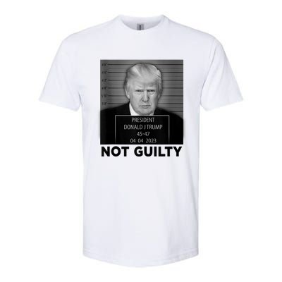 Trump Mugshot Not Guilty 4547 President Trump Arrest Softstyle CVC T-Shirt