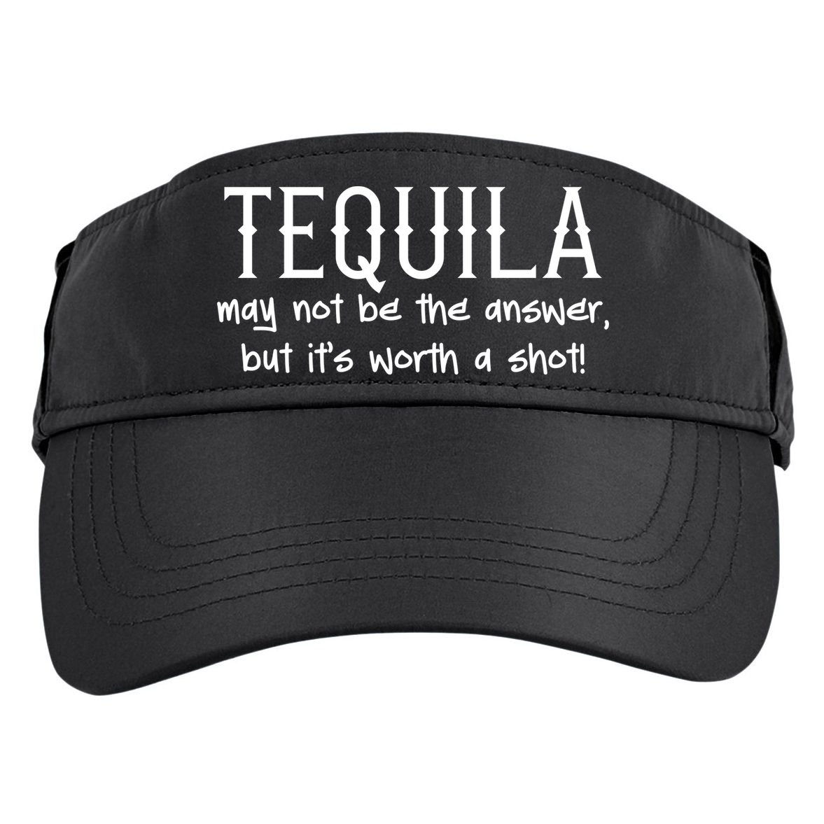 Tequila May Not Be The Answer, But Its Wirth A Shot Cinco De Mayo Adult Drive Performance Visor