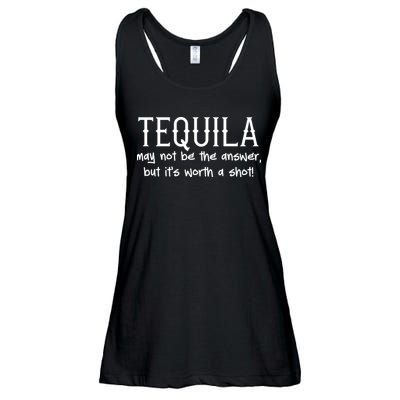Tequila May Not Be The Answer, But Its Wirth A Shot Cinco De Mayo Ladies Essential Flowy Tank