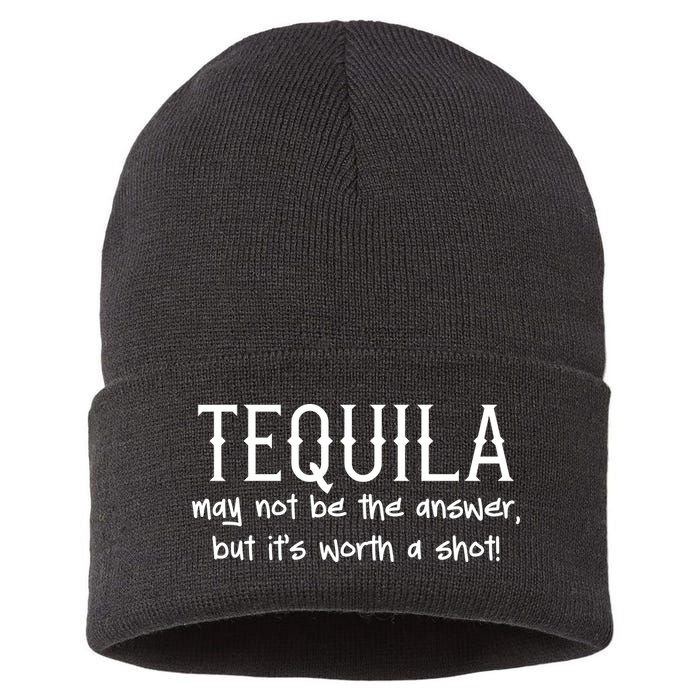 Tequila May Not Be The Answer, But Its Wirth A Shot Cinco De Mayo Sustainable Knit Beanie