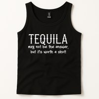 Tequila May Not Be The Answer, But Its Wirth A Shot Cinco De Mayo Tank Top