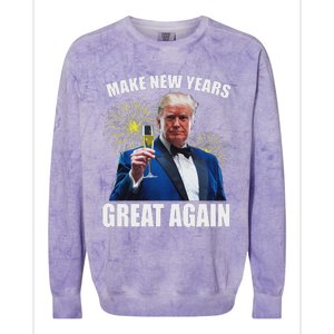 Trump Make New Year Great Again Happy New Years Eve Day 2025 Colorblast Crewneck Sweatshirt