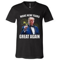 Trump Make New Year Great Again Happy New Years Eve Day 2025 V-Neck T-Shirt