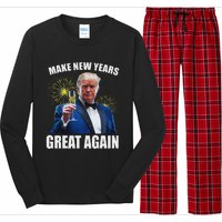 Trump Make New Year Great Again Happy New Years Eve Day 2025 Long Sleeve Pajama Set